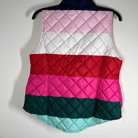 Crown & Ivy Insulated Vest Womens Size 1X Pink Essentials Quilted Color Block - Picture 5 of 13